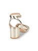Everly 50 Metallic Leather Ankle Loop Sandals