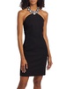 Crystal Halterneck Wool Minidress