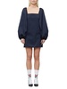 Ava Puff-Sleeve Taffeta Minidress