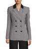 Glen Plaid Double Breasted Blazer