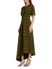 Textured Stripe Asymmetric Dress