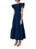 Belted A-Line Midi-Dress