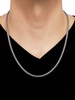 Sterling Silver Round Box Chain Necklace