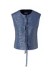 Sequin Virgin Wool Blend Vest