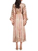 Xanthe Striped Silk Midi-Dress