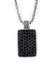Sterling Silver & Black Spinel Pendant Necklace
