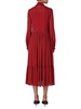 Print Tie Neck Midi-Dress