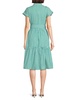 Chloe Striped Ruffle Midi Shirt Dress