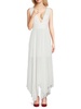 Adrianna Pleated Asymmetric Maxi Dress
