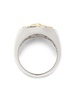 14K Yellow Gold Sterling Silver, Sterling Silver & Black Rhodium Signet Ring