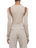 Cotton Cut-Out Crewneck Sweater