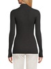 Ribbed Virgin Wool & Silk Turtleneck Sweater