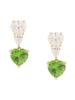 Real Love 18K Goldplated Sterling Silver & Cubic Zirconia Heart Drop Earrings