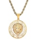 18K Goldplated & Simulated Diamond Lion Pendant Necklace