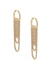 18K Goldplated Sterling Silver & Cubic Zirconia Twist Drape Hoop Earring