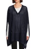 Cashmere Blend Open Knit Poncho
