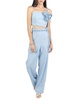 2-Piece Corsage Crop Top & Belted Pants Set