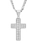 ​Stainless Steel Simulated Diamond Cross Pendant Necklace