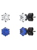 2-Pair Simulated Diamond Stud Earrings
