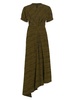 Textured Stripe Asymmetric Dress