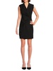 Ruched Sleeveless Mini Blazer Dress