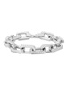 Stainless Steel & Simulated Diamond Heirloom Link Chain Bracelet