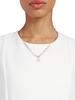 Bianca 18K Goldplated & Faux Pearl Paperclip Necklace