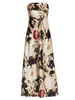 Noelle Floral Strapless Midi Dress