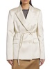 Hattson Satin Double-Breasted Blazer