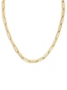 14K Yellow Gold Paper Clip Chain Necklace