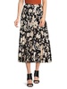 Night Bouquet Pleated Midi Skirt
