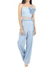 2-Piece Corsage Crop Top & Belted Pants Set