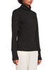 Glitter Turtleneck Rib-Knit Sweater