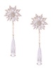 Luxe Anahita 18K Goldplated & Cubic Zirconia Floral Drop Earrings