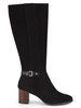 Karla 58MM Stacked Heel Suede Knee Boots