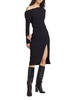 Asymmetric Off Shoulder Midi Dress