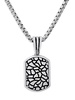 Sterling Silver & Onyx Reversible Dog Tag Pendant Necklace