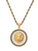 18K Goldplated Stainless Steel, Mother Of Pearl & Simulated Diamond Pendant Necklace