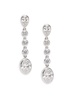 14K White Gold 2.18 TCW Lab-Grown Diamond Bezel Drop Earrings