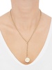 14K Yellow Gold Snake Coin Lariat Necklace
