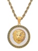 18K Goldplated Stainless Steel, Mother Of Pearl & Simulated Diamond Pendant Necklace