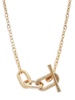 Goldtone Bamboo Link Necklace/18"
