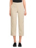 Tapered Flat Front Cropped Pants
