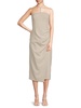 Echo Crepe Ruched Midi Dress