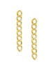 Cubic Zirconia Cuban Chain Drop Earrings