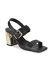 Ella 75MM Leather Block-Heel Sandals