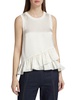 Luisa Ruffled Silk Charmeuse Top