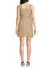 Button Front Linen Mini Dress