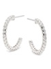 14K White Gold & 1 TCW Lab Grown Half Hoop Earrings