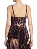 Halki Print Pleated Peplum Top